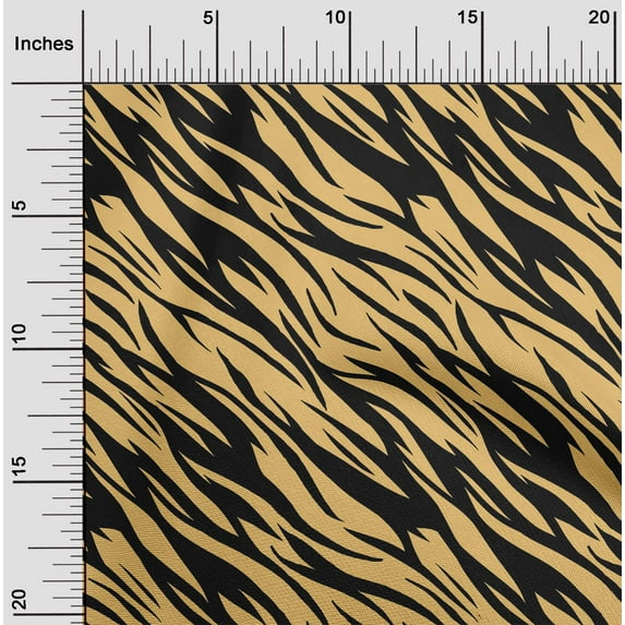 oneOone Cotton Cambric Pale Orange Fabric Tiger Animal Skin Sewing Craft Projects Fabric Prints By Yard 56 Inch Wide