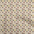 thumbnail image 1 of oneOone Cotton Cambric Peach Fabric Birds Rooster Sewing Material Print Fabric By The Yard 42 Inch Wide, 1 of 5