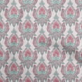 thumbnail image 1 of oneOone Cotton Cambric Pink Fabric Asian Traditional Floral With Texture Quilting Supplies Print Sewing Fabric By The Yard 42 Inch Wide, 1 of 4