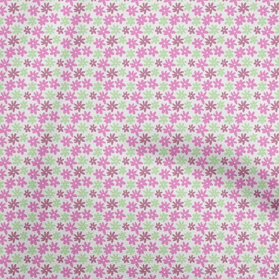 oneOone Cotton Cambric Pink Fabric Florals Diy Clothing Quilting Fabric Print Fabric By Yard 42 Inch Wide