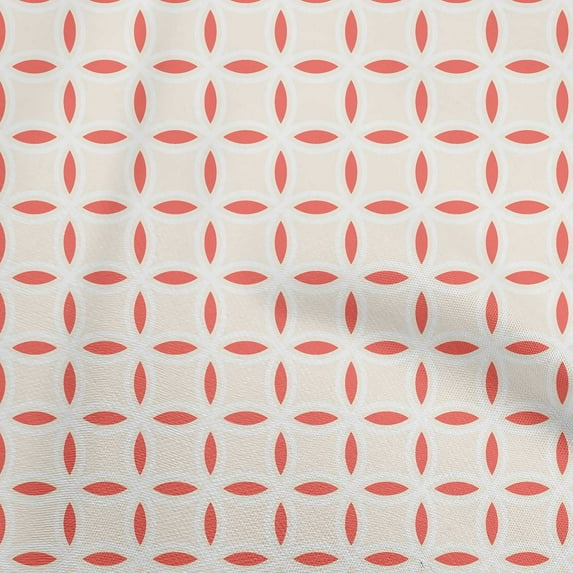 oneOone Cotton Cambric Pink Fabric Geometric Dress Material Fabric Print Fabric By The Yard 42 Inch Wide