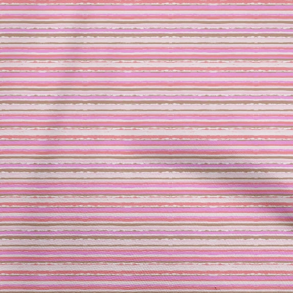 oneOone Cotton Cambric Pink Fabric Geometric Overlapping Stripes Sewing Fabric By The Yard Printed Diy Clothing Sewing Supplies 56 Inch Wide
