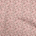 thumbnail image 1 of oneOone Cotton Cambric Pink Salmon Fabric Floral Sewing Fabric By The Yard Printed Diy Clothing Sewing Supplies 42 Inch Wide, 1 of 4