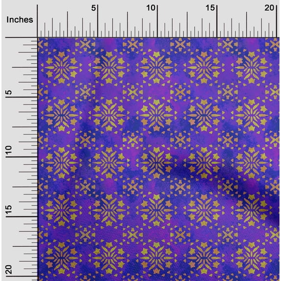 oneOone Cotton Cambric Purple Fabric Batik Dress Material Fabric Print Fabric By The Yard 42 Inch Wide