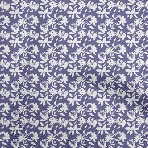 oneOone Cotton Cambric Purple Fabric Floral Sewing Fabric By The Yard Printed Diy Clothing Sewing Supplies 42 Inch Wide