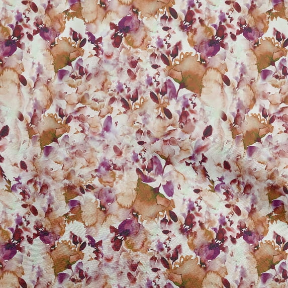 oneOone Cotton Cambric Purple Fabric Floral Texture Sewing Material Print Fabric By The Yard 56 Inch Wide