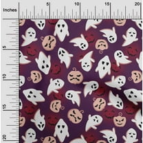 oneOone Cotton Cambric Purple Fabric Halloween Sewing Fabric By The Yard Printed Diy Clothing Sewing Supplies 42 Inch Wide