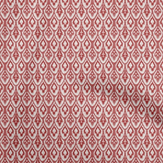 oneOone Cotton Cambric Red Fabric African Quilting Supplies Print Sewing Fabric By The Yard 56 Inch Wide