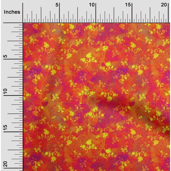 oneOone Cotton Cambric Red Fabric Batik Sewing Material Print Fabric By The Yard 42 Inch Wide