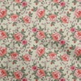 thumbnail image 1 of oneOone Cotton Cambric Red Fabric Floral Sewing Craft Projects Fabric Prints By Yard 56 Inch Wide, 1 of 5