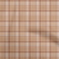 thumbnail image 1 of oneOone Cotton Cambric Rose Brown Fabric Check Quilting Supplies Print Sewing Fabric By The Yard 56 Inch Wide, 1 of 4