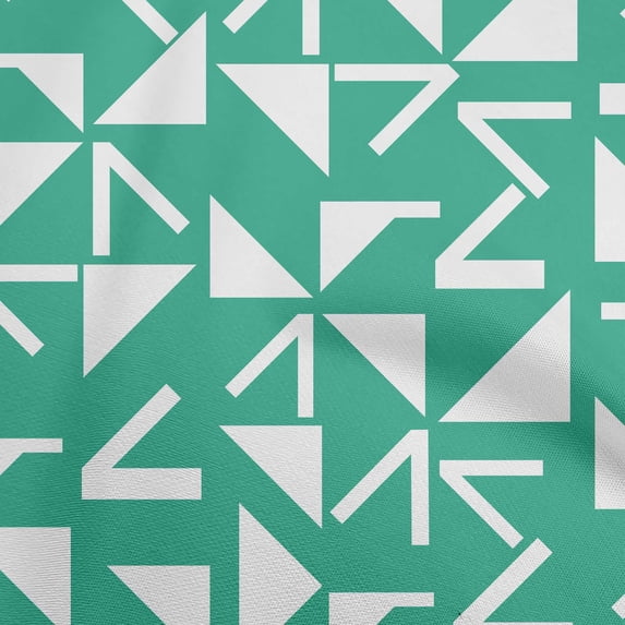 oneOone Cotton Cambric Sea Green Fabric Geometric Fabric For Sewing Printed Craft Fabric By The Yard 42 Inch Wide