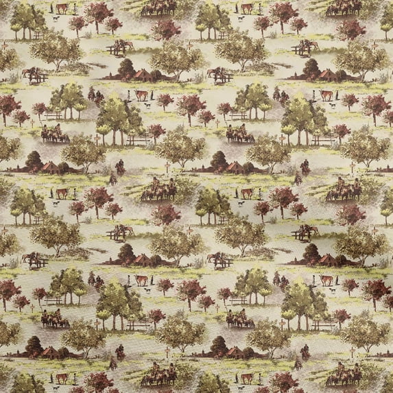 oneOone Cotton Cambric Tawny Brown Fabric Cowboy Dress Material Fabric Print Fabric By The Yard 42 Inch Wide