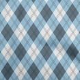 thumbnail image 1 of oneOone Cotton Cambric Teal Blue Fabric Check Sewing Material Print Fabric By The Yard 56 Inch Wide, 1 of 4