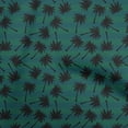 thumbnail image 1 of oneOone Cotton Cambric Teal Green Fabric Leaf With Stripes Fabric For Sewing Printed Craft Fabric By The Yard 42 Inch Wide, 1 of 5
