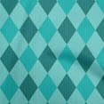 thumbnail image 1 of oneOone Cotton Cambric Turquoise Blue Fabric Argyle Quilting Supplies Print Sewing Fabric By The Yard 42 Inch Wide, 1 of 1