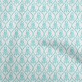 thumbnail image 1 of oneOone Cotton Cambric Turquoise Blue Fabric Block Craft Projects Decor Fabric Printed By The Yard 42 Inch Wide-KT, 1 of 6