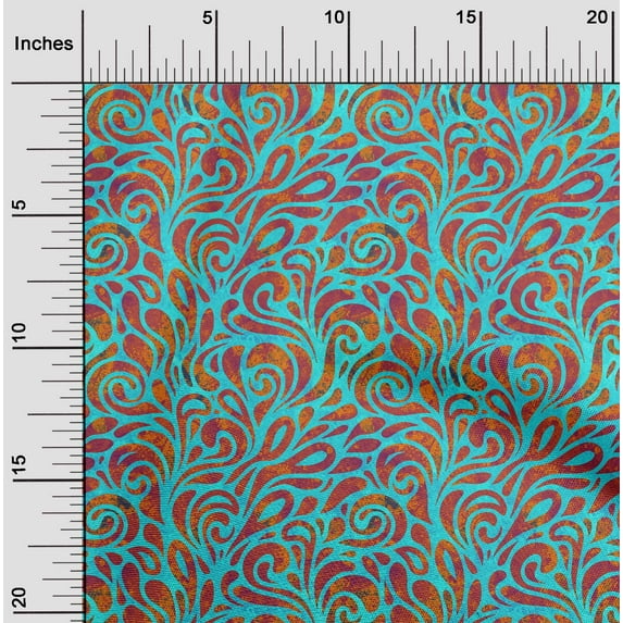 oneOone Cotton Cambric Turquoise Green Fabric Batik Sewing Craft Projects Fabric Prints By Yard 56 Inch Wide