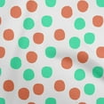 thumbnail image 1 of oneOone Cotton Cambric Turquoise Green Fabric Polka Sewing Material Print Fabric By The Yard 56 Inch Wide, 1 of 4