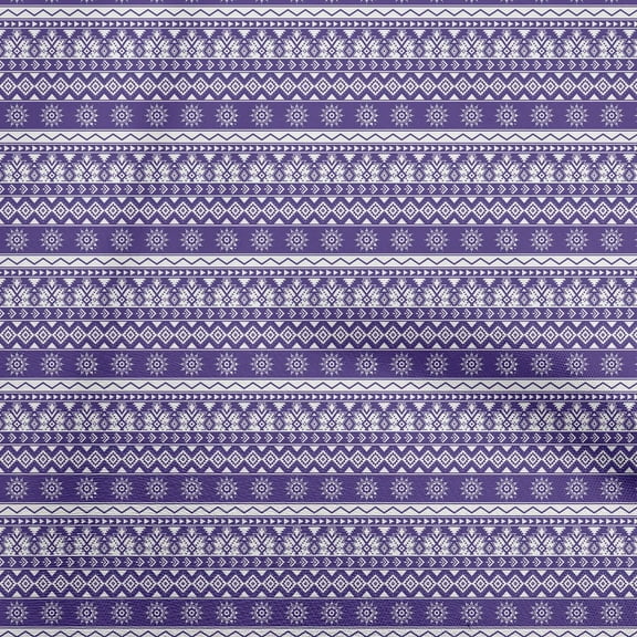 oneOone Cotton Cambric Violet Fabric Tribal Dress Material Fabric Print Fabric By The Yard 42 Inch Wide