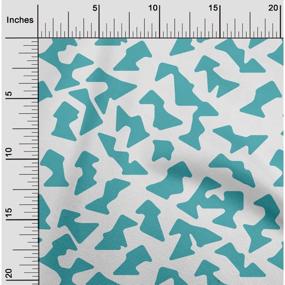 oneOone Cotton Cambric White Fabric Abstracts Craft Projects Decor Fabric Printed By The Yard 42 Inch Wide