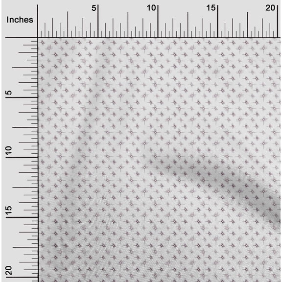 oneOone Cotton Cambric Wine Fabric Line & Dot Small Sewing Material Print Fabric by The Yard 56 Inch Wide