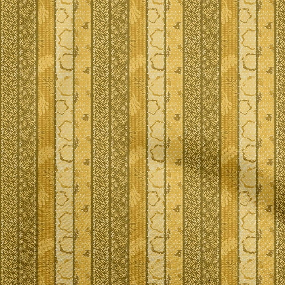 oneOone Cotton Cambric Yellow Fabric Asian Dabu Print Sewing Craft Projects Fabric Prints By Yard 42 Inch Wide
