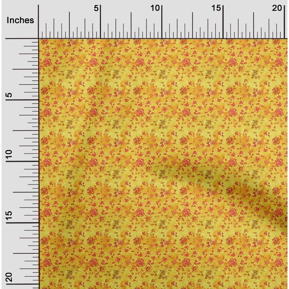 oneOone Cotton Cambric Yellow Fabric Batik Sewing Fabric By The Yard Printed Diy Clothing Sewing Supplies 56 Inch Wide - PU