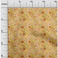 thumbnail image 1 of oneOone Cotton Cambric Yellow Fabric Leaves & Flower Sewing Material Print Fabric By The Yard 42 Inch Wide-EJU, 1 of 4