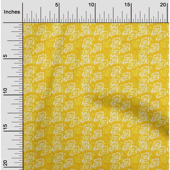 oneOone Cotton Cambric Yellow Fabric Tie Dye Sewing Material Print Fabric By The Yard 42 Inch Wide-YZ2