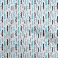 thumbnail image 1 of oneOone Cotton Flex Aqua Blue Fabric Asian Forest Tree Quilting Supplies Print Sewing Fabric By The Yard 40 Inch Wide, 1 of 4