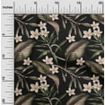 thumbnail image 1 of oneOone Cotton Flex Black Fabric Floral & Leaves Tropical Dress Material Fabric Print Fabric By The Yard 40 Inch Wide, 1 of 4
