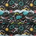 thumbnail image 1 of oneOone Cotton Flex Black Fabric Ocean Life Craft Projects Decor Fabric Printed By The Yard 40 Inch Wide, 1 of 6