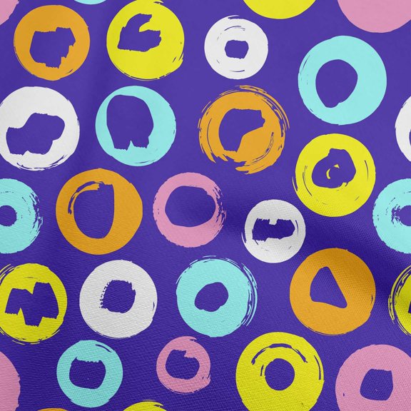 oneOone Cotton Flex Blue Fabric Brush Stroke Sewing Fabric By The Yard Printed Diy Clothing Sewing Supplies 40 Inch Wide