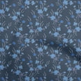 thumbnail image 1 of oneOone Cotton Flex Blue Fabric Floral Dress Material Fabric Print Fabric By The Yard 40 Inch Wide, 1 of 5