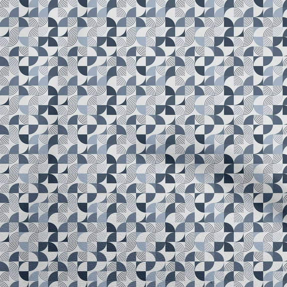 oneOone Cotton Flex Blue Fabric Geometric Dress Material Fabric Print Fabric By The Yard 40 Inch Wide