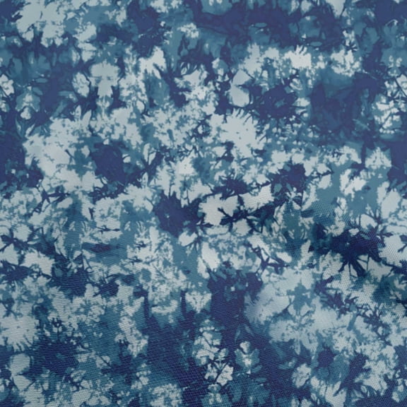 oneOone Cotton Flex Blue Fabric Tie Dye Dress Material Fabric Print Fabric By The Yard 40 Inch Wide