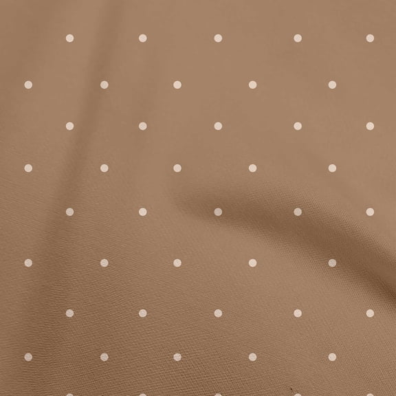 oneOone Cotton Flex Brown Fabric Polka Dot Quilting Supplies Print Sewing Fabric By The Yard 40 Inch Wide