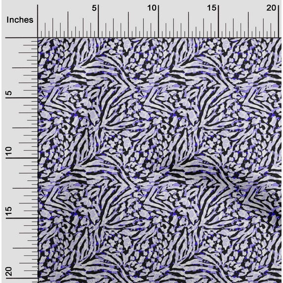 oneOone Cotton Flex Dark Blue Fabric Animal Skin Craft Projects Decor Fabric Printed By The Yard 40 Inch Wide-PUI