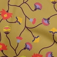 thumbnail image 1 of oneOone Cotton Flex Dark Mustard Fabric Leaves & Clover Quilting Supplies Print Sewing Fabric By The Yard 40 Inch Wide, 1 of 6