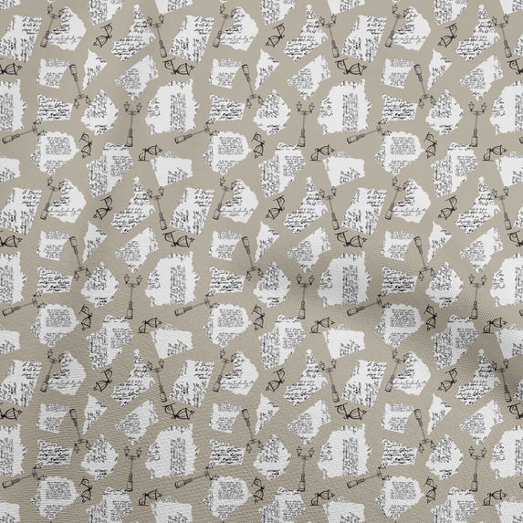 oneOone Cotton Flex Dusty Gray Fabric Travel Diy Clothing Quilting Fabric Print Fabric By Yard 40 Inch Wide