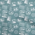 thumbnail image 1 of oneOone Cotton Flex Dusty Teal Green Fabric Travel Craft Projects Decor Fabric Printed By The Yard 40 Inch Wide, 1 of 6