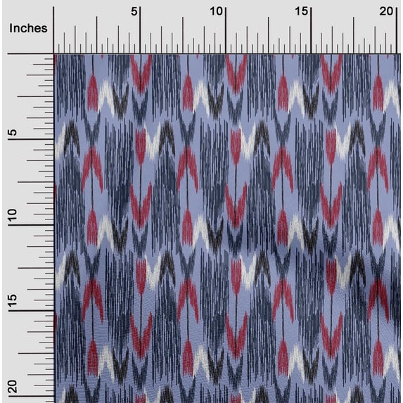 oneOone Cotton Flex Fabric Arrow Ikat Print Fabric By Yard 40 Inch Wide