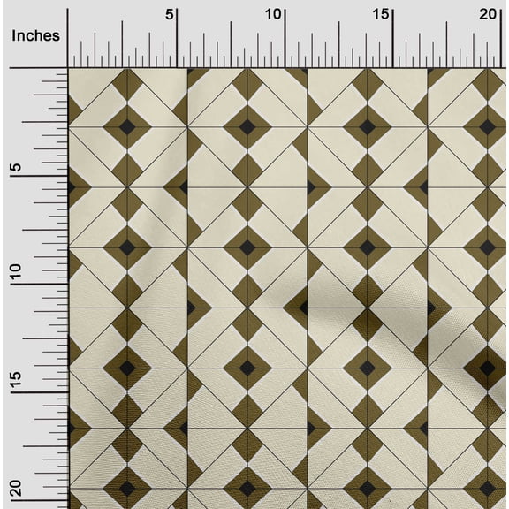 oneOone Cotton Flex Fabric Diamond Geometric Print Fabric BTY 40 Inch Wide