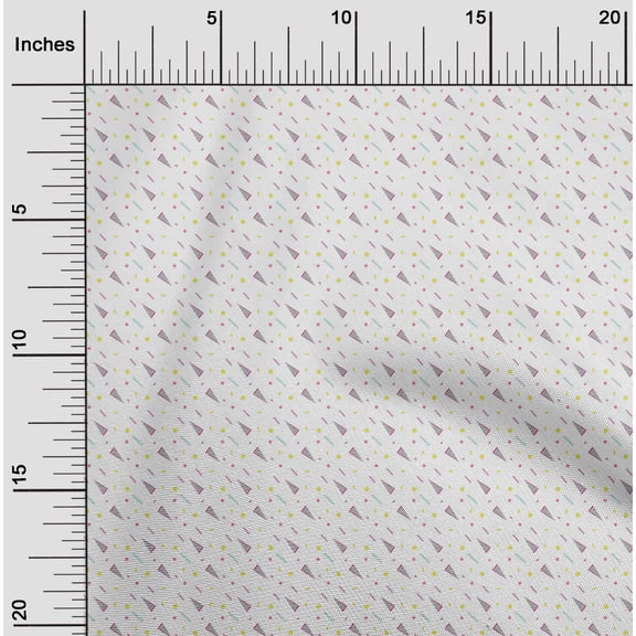 oneOone Cotton Flex Fabric Dot|Zig Zag & Triangle Geometric Print Fabric BTY 40 Inch Wide