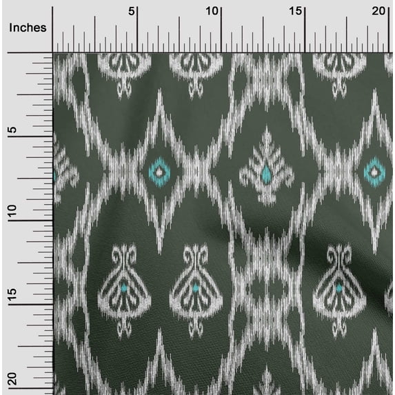oneOone Cotton Flex Fabric Geometric Ikat Fabric Prints By Yard 40 Inch Wide