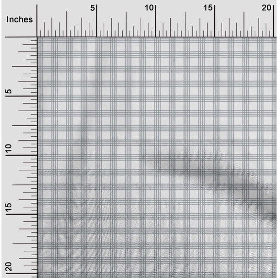 oneOone Cotton Flex Fabric Gingham Check Printed Fabric 1 Yard 40 Inch Wide