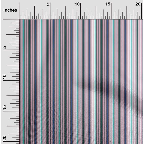 oneOone Cotton Flex Fabric Multicolor Stripe Printed Craft Fabric BTY 40 Inch Wide