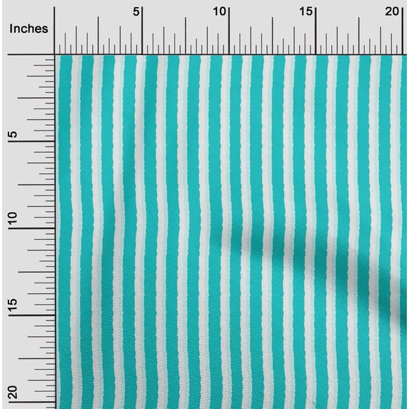 oneOone Cotton Flex Fabric Stripe Block Print Fabric By Yard 40 Inch Wide