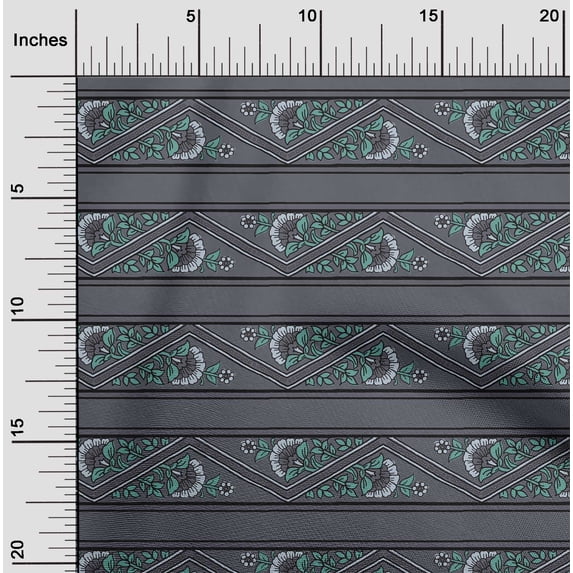 oneOone Cotton Flex Fabric Stripe|Chevron & Floral Block Print Fabric By Yard 40 Inch Wide